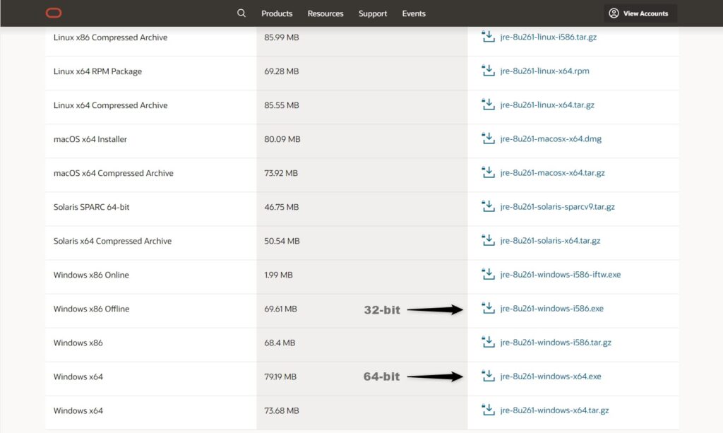 java se runtime environment downloads