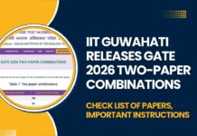 IIT Guwahati Releases GATE 2026 Two-Paper Combinations
