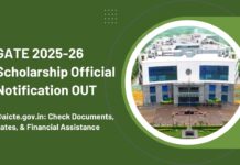 GATE 2025-26 Scholarship Official Notification OUT