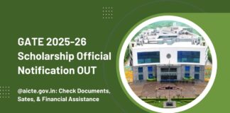 GATE 2025-26 Scholarship Official Notification OUT
