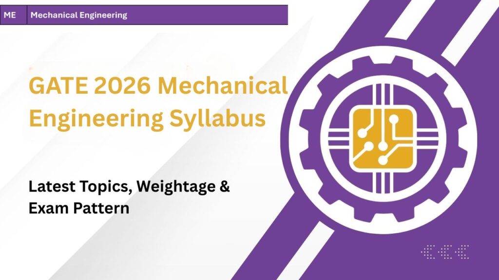 GATE 2026 Mechanical Engineering Syllabus