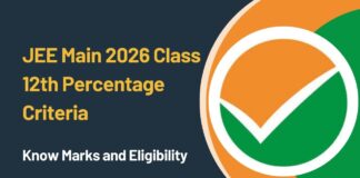 JEE Main 2026 Class 12th Percentage Criteria