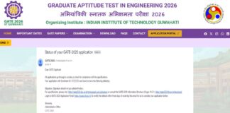 GATE 2026 Application Scrutiny