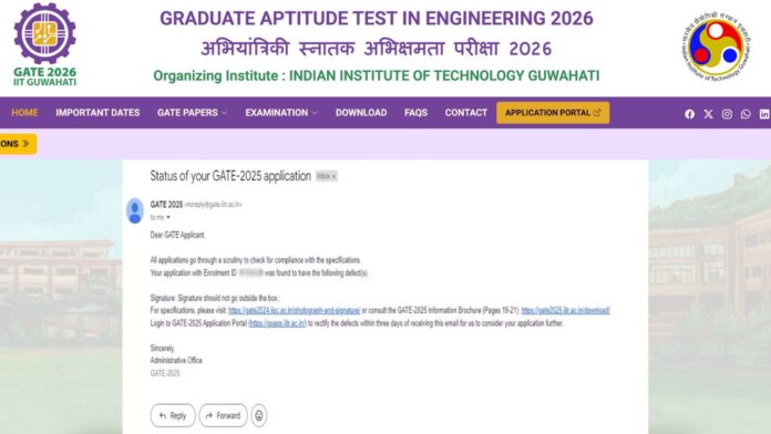 GATE 2026 Application Scrutiny GATE 2026 Application Scrutiny