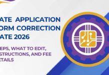 GATE Application Form Correction Date 2026