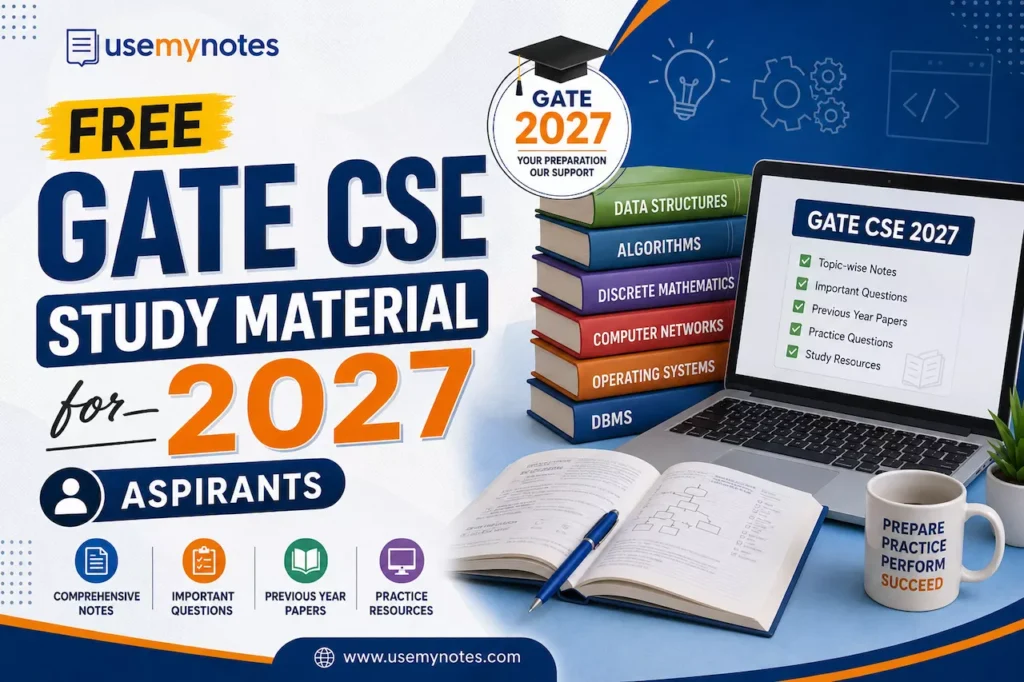 Free GATE CSE Study Material for 2027 Aspirants – Download PDFs & Notes Free GATE CSE Study Material for 2027 Aspirants