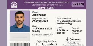 GATE 2026 Admit Card