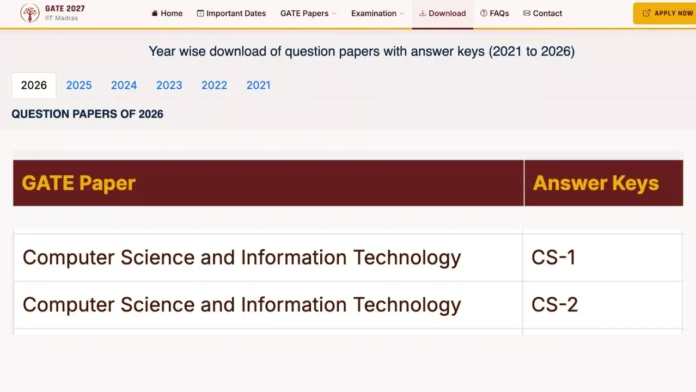 GATE CSE Previous Year Question Papers GATE CSE Previous Year Question Papers