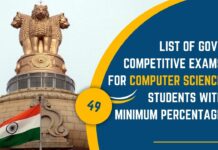 Govt Competitive Exams for Computer Science Students