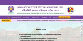 GATE 2026 Admit Card Out