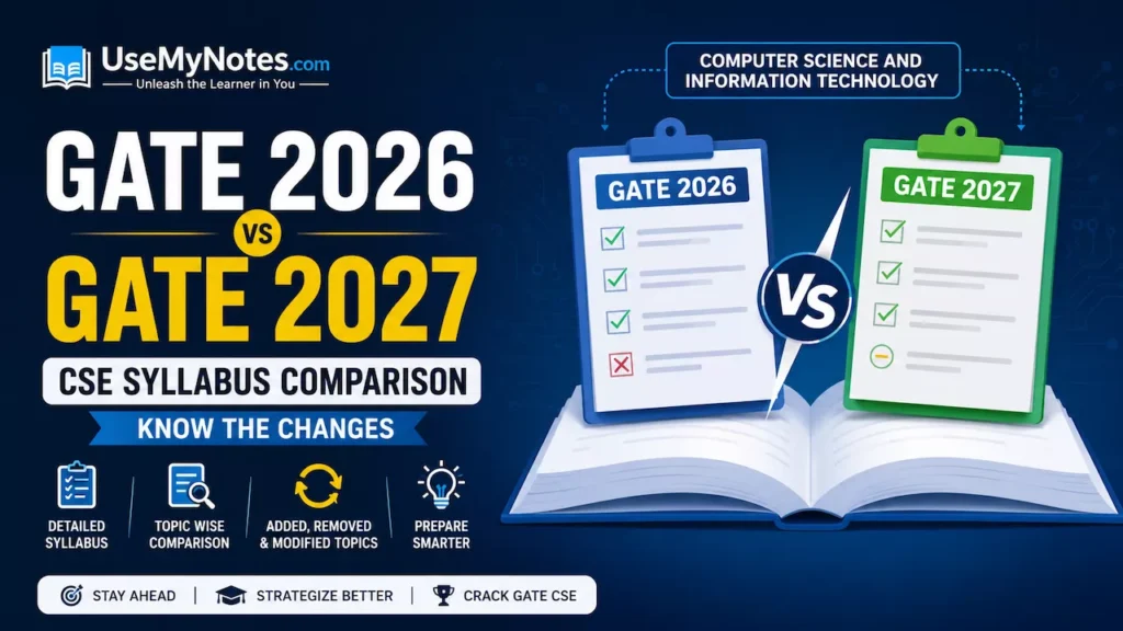 GATE 2026 vs 2027 CSE Syllabus Comparison: Know the Changes GATE 2026 vs 2027 CSE Syllabus Comparison