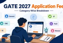 GATE 2027 Application Fee: Category-Wise Breakdown (General/OBC/SC/ST/PwD/Women) GATE 2027 Application Fee
