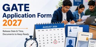 GATE Application Form 2027 Release Date and Time