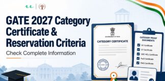 GATE 2027 Category Certificate & Reservation Criteria