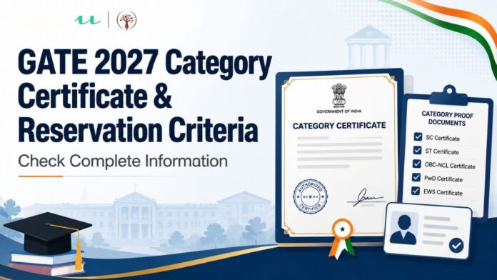 GATE 2027 Category Certificate & Reservation Criteria GATE 2027 Category Certificate & Reservation Criteria
