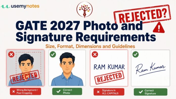 GATE 2027 Photo and Signature Requirements GATE 2027 Photo and Signature Requirements